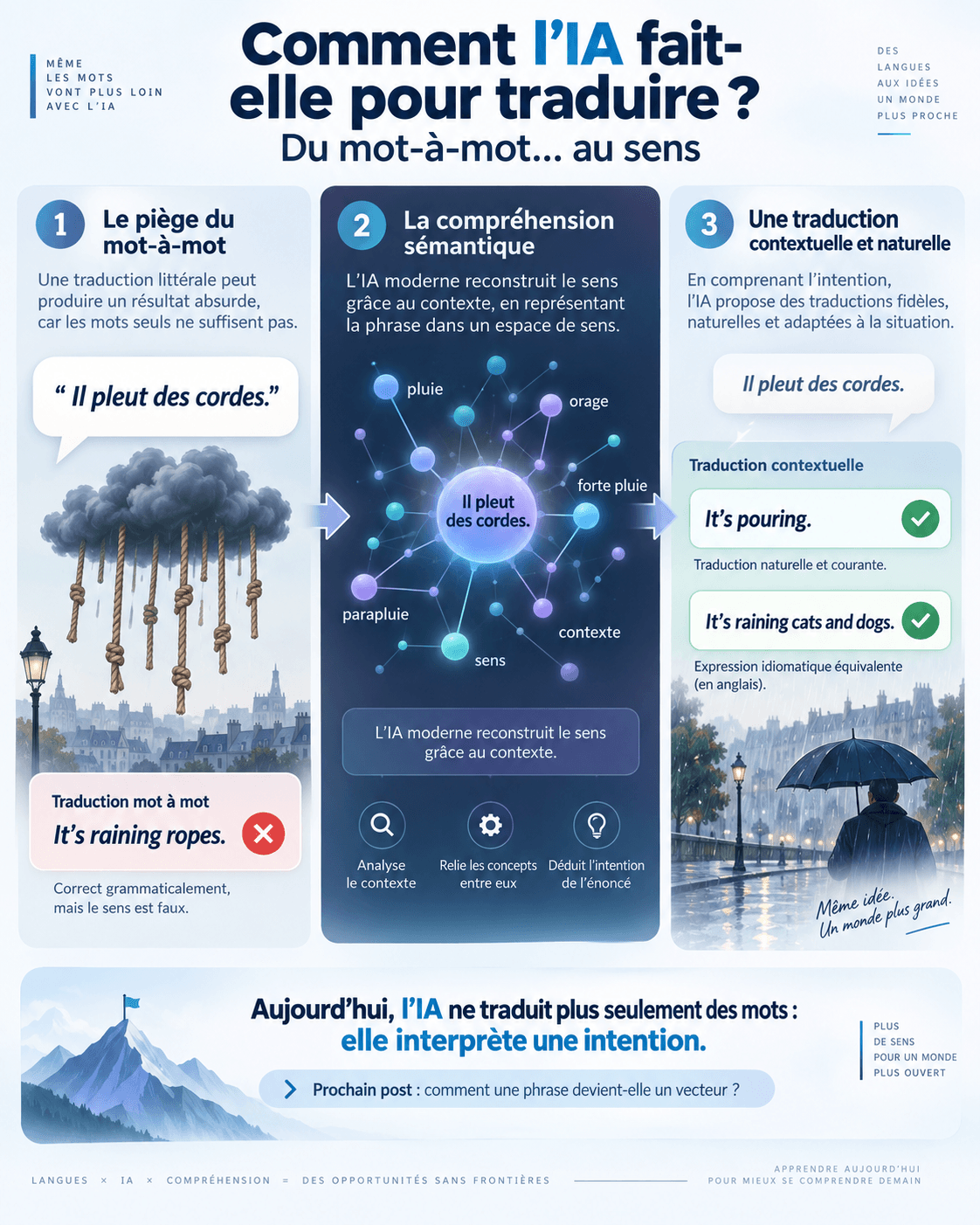 Traduction et carte du sens