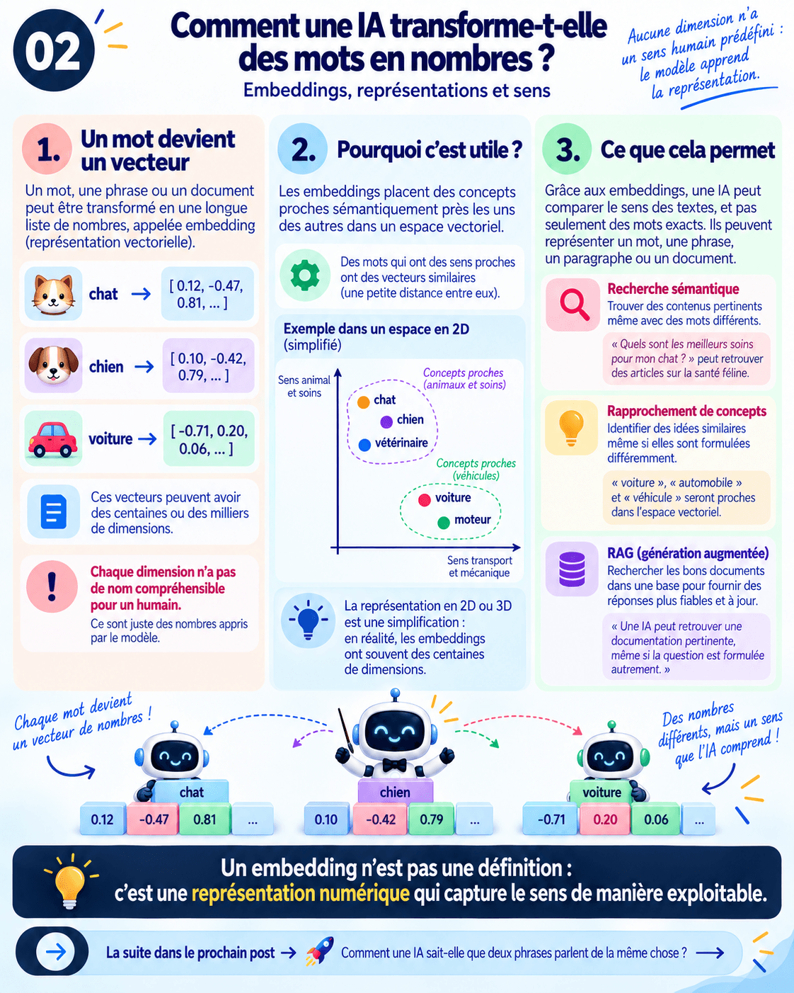 Mots en nombres (embeddings)
